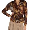 Donna MARCIANO GUESS | Blusa Stampata Con Drappeggio Animalier