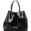 Donna VERSACE JEANS COUTURE | Shopping Bag Con Scritta Logo Frontale Nero