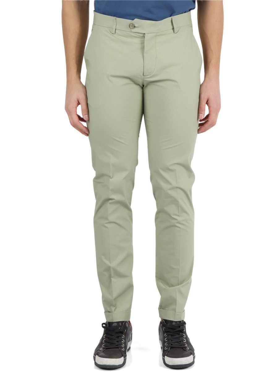 Uomo QB24 | Pantalone In Cotone Stretch Bertpant Salvia