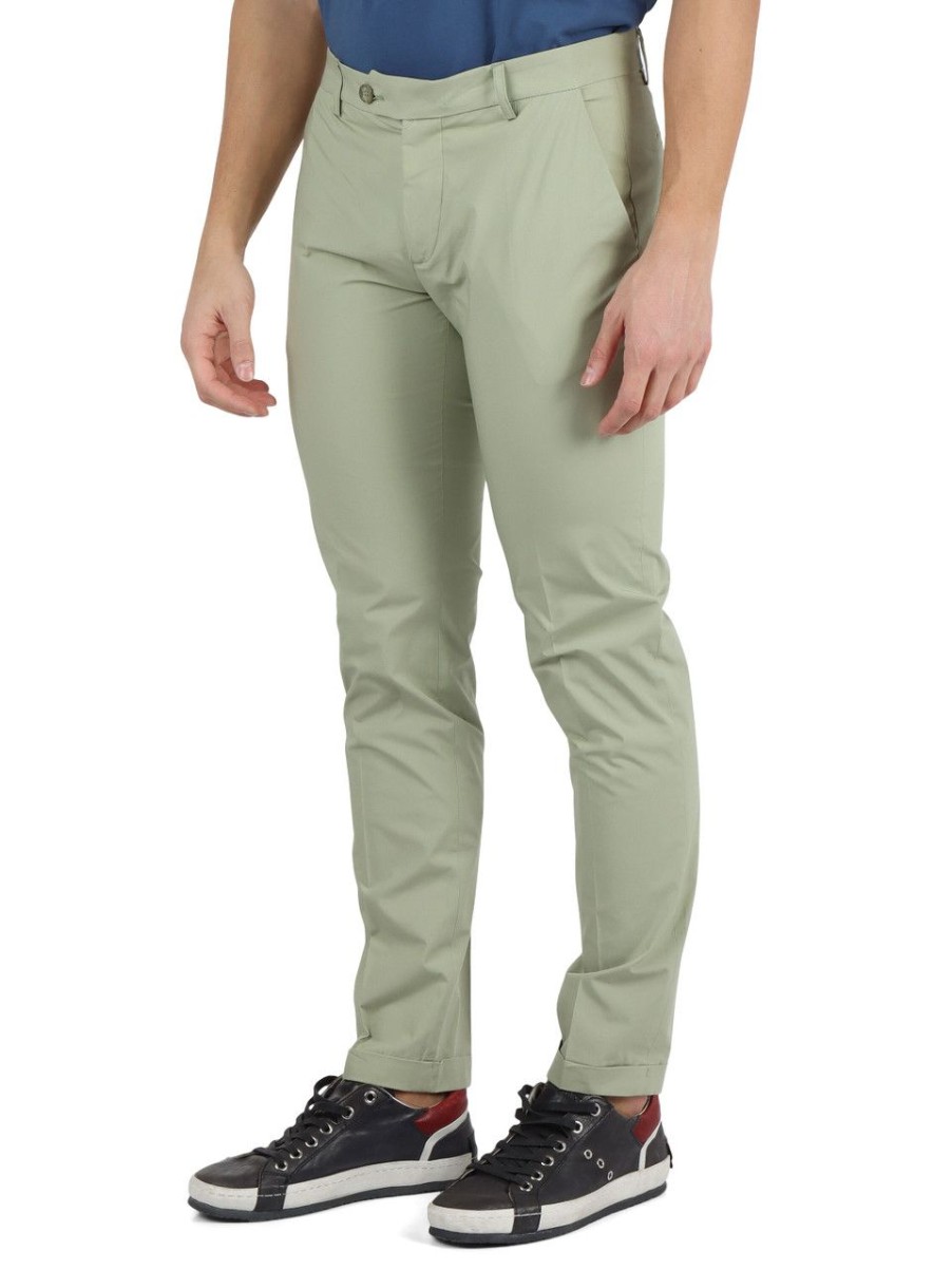 Uomo QB24 | Pantalone In Cotone Stretch Bertpant Salvia