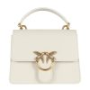 Donna PINKO | Borsa A Mano In Pelle Love One Top Handle Mini Light Panna