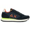 Uomo SUN68 | Sneakers In Pelle E Tessuto Tom Fluo Blu