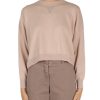 Donna PESERICO | Maglia Girocollo In Lana - Seta E Cashmere Beige