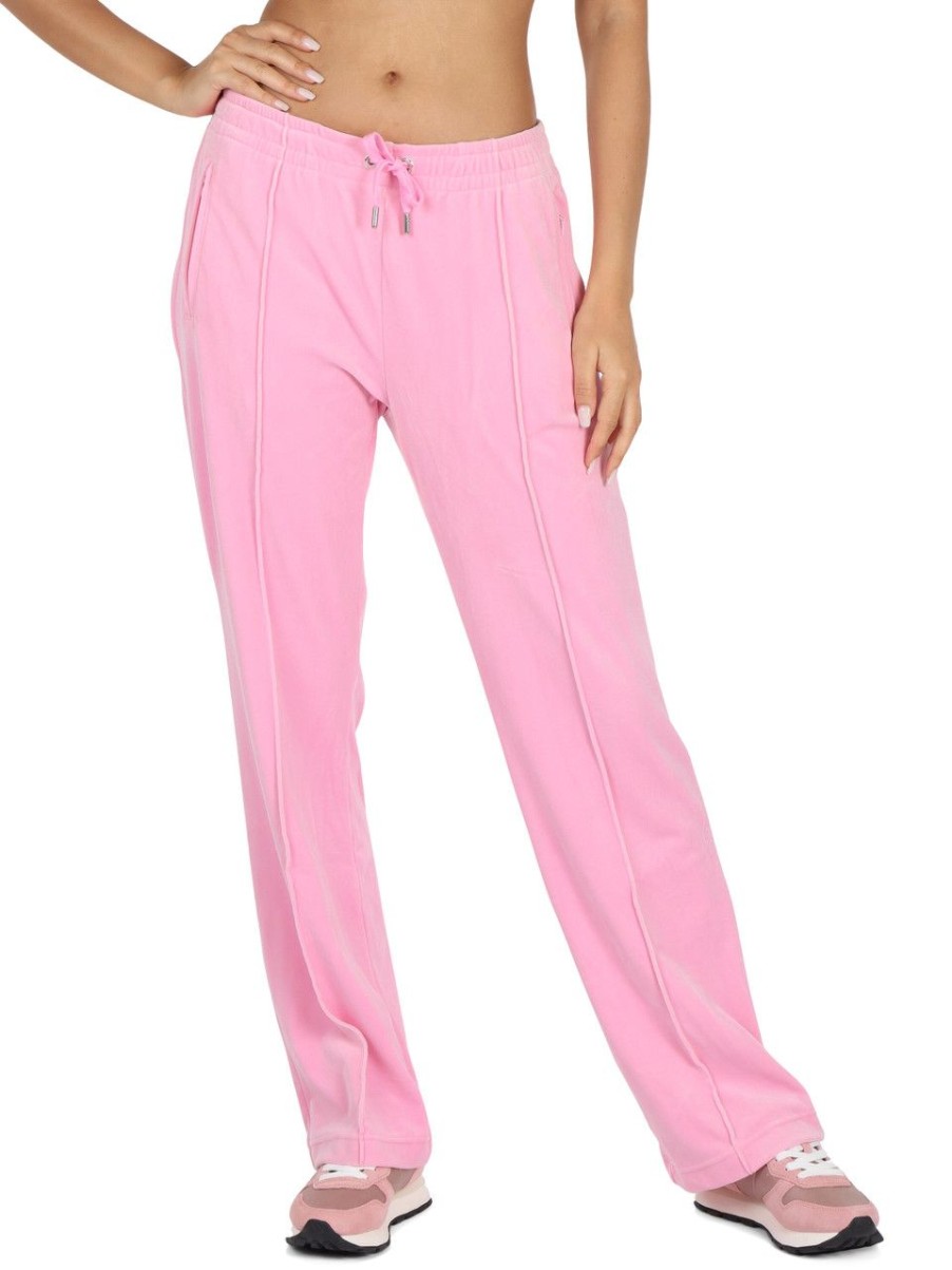 Donna JUICY COUTURE | Pantalone Sportivo In Velluto Tina Rosa