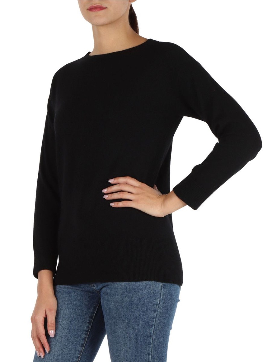 Donna ALPHA STUDIO | Maglia In Misto Lana - Viscosa E Cashmere Nero