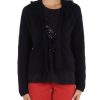 Donna ELENA MIRÒ | Cardigan In Lana Con Frange Nero