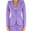 Donna ELISABETTA FRANCHI | Giacca Monopetto In Crepe Stretch Viola Chiaro