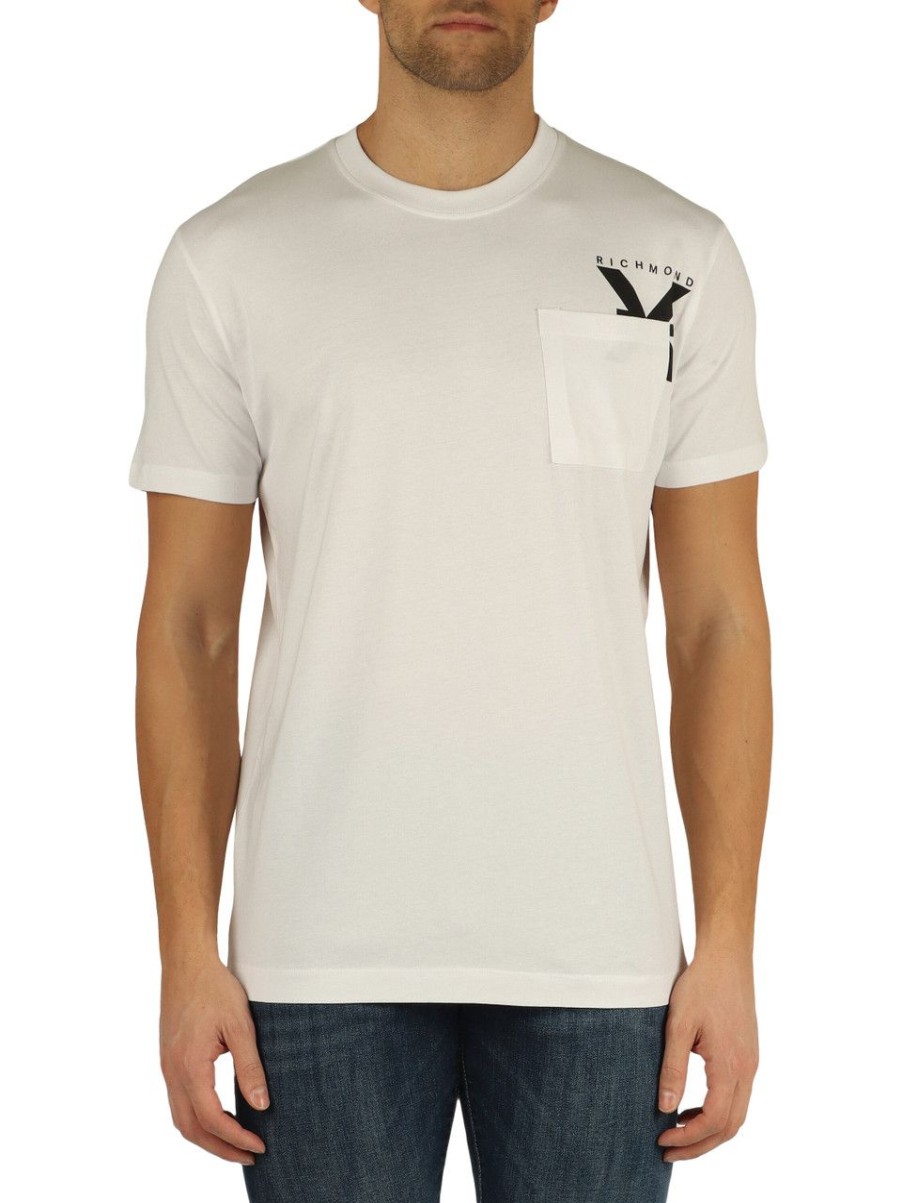 Uomo RICHMOND | Richmond X: T-Shirt In Cotone Pima Bianco