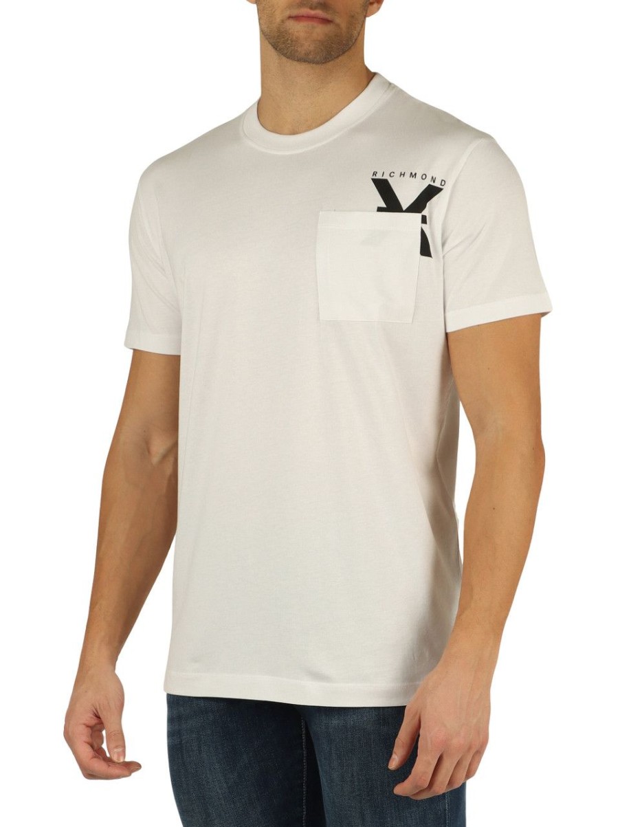 Uomo RICHMOND | Richmond X: T-Shirt In Cotone Pima Bianco