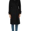 Donna CALVIN KLEIN | Trench In Cotone Con Placca Logo Sul Retro Nero