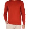 Uomo FAMA | Luxury: Maglia Girocollo In Lana Vergine Merino Extrafine Rosso