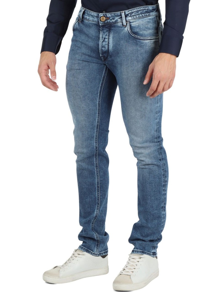 Uomo HANDPICKED | Pantalone Jeans Cinque Tasche Orvieto Blu Chiaro