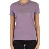 Donna ELISABETTA FRANCHI | T-Shirt In Cotone Con Catena Logo Decorativa Viola