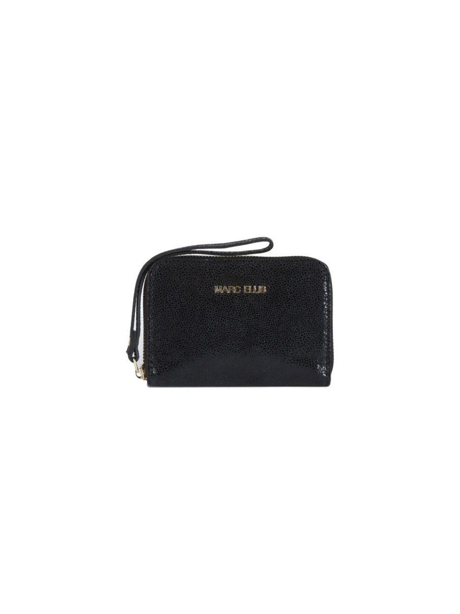 Donna MARC ELLIS | Portafoglio In Pelle Ginny Con Placca Logo Nero