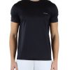 Uomo EMPORIO ARMANI | T-Shirt Essential Cotone E Lyocell Con Scritta Logo Blu Scuro