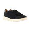 Uomo EMPORIO ARMANI | Sneakers In Pelle Con Placca Logo Blu Scuro