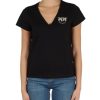 Donna PINKO | T-Shirt In Cotone Turbato Con Logo In Strass Nero