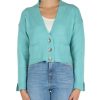 Donna MARKUP | Cardigan Con Tasche Frontali Azzurro