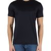 Uomo EMPORIO ARMANI | T-Shirt In Cotone E Lyocell Essential Blu Scuro