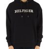 Uomo TOMMY HILFIGER | Felpa Con Cappuccio In Cotone Garzato Archive Fit Blu Scuro