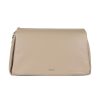 Donna CALVIN KLEIN | Borsa A Spalla Soft Con Placca Logo Frontale Beige