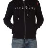 Uomo RICHMOND | Felpa Regular Fit Con Zip E Cappuccio In Cotone Nero