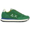 Uomo SUN68 | Sneakers In Pelle E Tessuto Tom Solid Verde