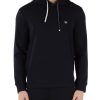 Uomo EMPORIO ARMANI | Felpa Con Cappuccio Essential In Double Jersey Di Misto Cotone Blu Scuro