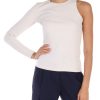 Donna REPLAY | T-Shirt A Costine In Cotone Stretch Panna