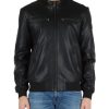 Uomo PEUTEREY | Giubbino In Pelle Sands Leather Pe 06 Nero