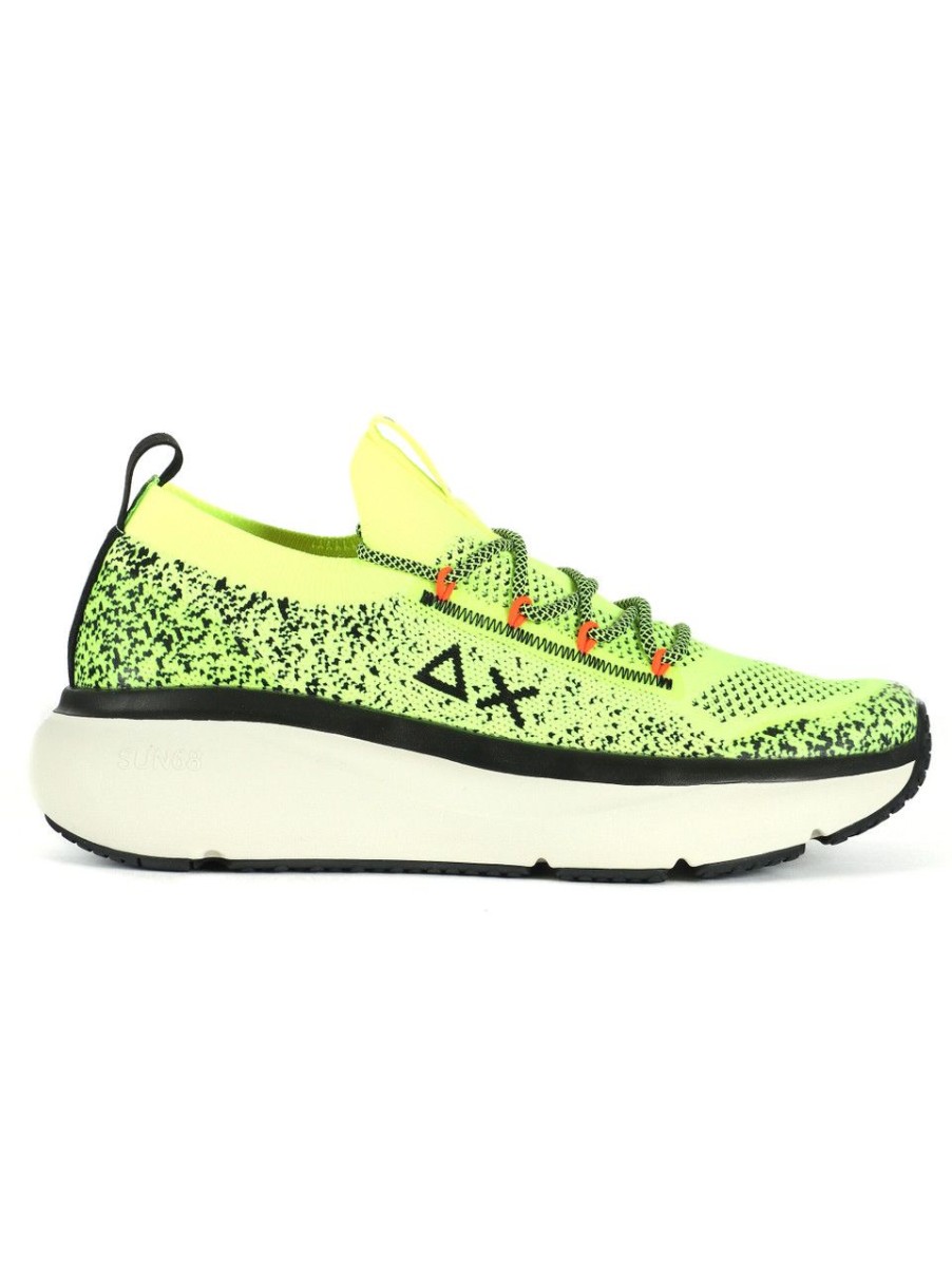 Donna SUN68 | Sneakers In Tessuto Jupiter Knit Giallo