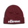 Donna ELLESSE | Cappello In Maglia Con Ricamo Logo Bordeaux