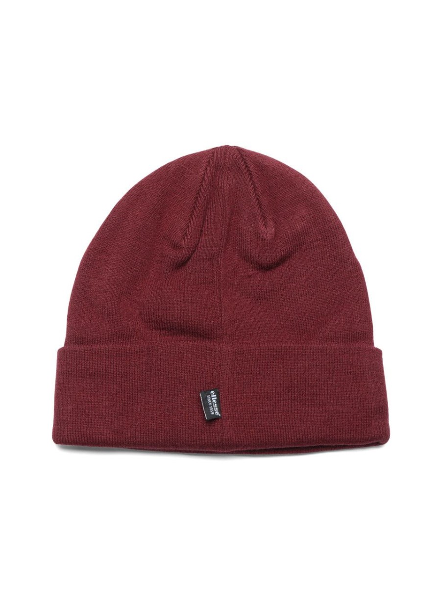 Donna ELLESSE | Cappello In Maglia Con Ricamo Logo Bordeaux