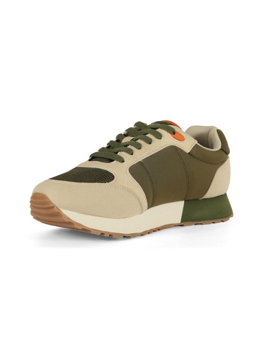 Uomo AERONAUTICA MILITARE | Sneakers Running In Tessuto Tecnico Ed Ecosuede Verde