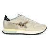 Donna SUN68 | Sneakers In Pelle E Tessuto Stargirl Glitter Logo Beige