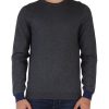 Uomo SUN68 | Maglia In Cotone E Lana Merino Con Dettagli A Contrasto Grigio Scuro