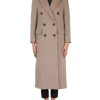 Donna PESERICO | Cappotto Lungo Doppiopetto In Lana Vergine E Cashmere Beige