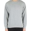 Uomo REPLAY | Felpa In Misto Cotone Garzato Icon Selection Grigio Chiaro