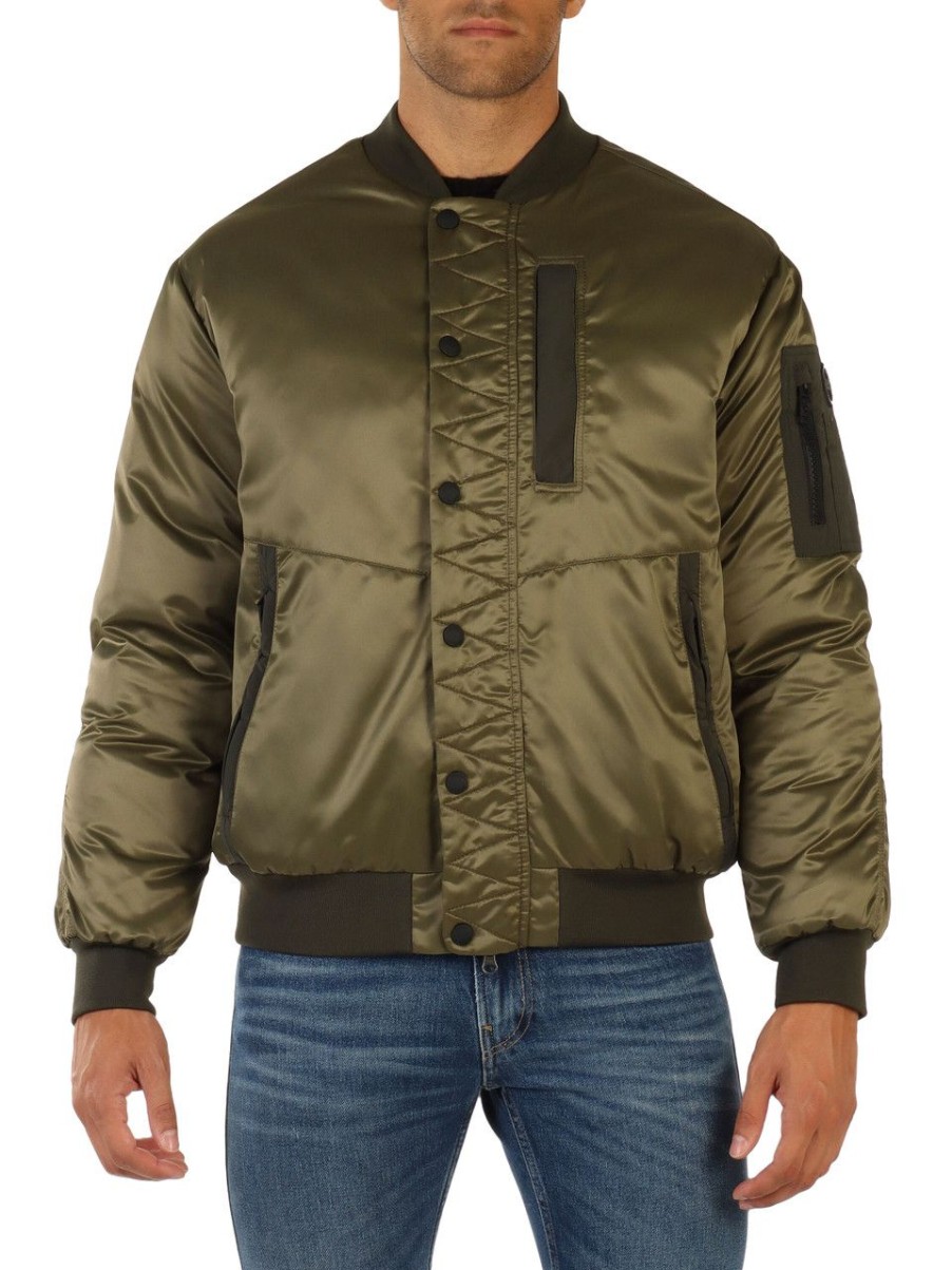 Uomo COLMAR | Revolution Yosuke Aizawa: Piumino Modello Bomber Razzle Verde