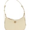 Donna PINKO | Borsa A Spalla In Pelle Half Moon Mini Fl. Panna