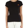 Donna ELLESSE | T-Shirt In Cotone Stretch Con Patch Logo Nero