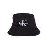 Donna CALVIN KLEIN JEANS | Cappello A Secchiello In Cotone Con Ricamo Logo Nero