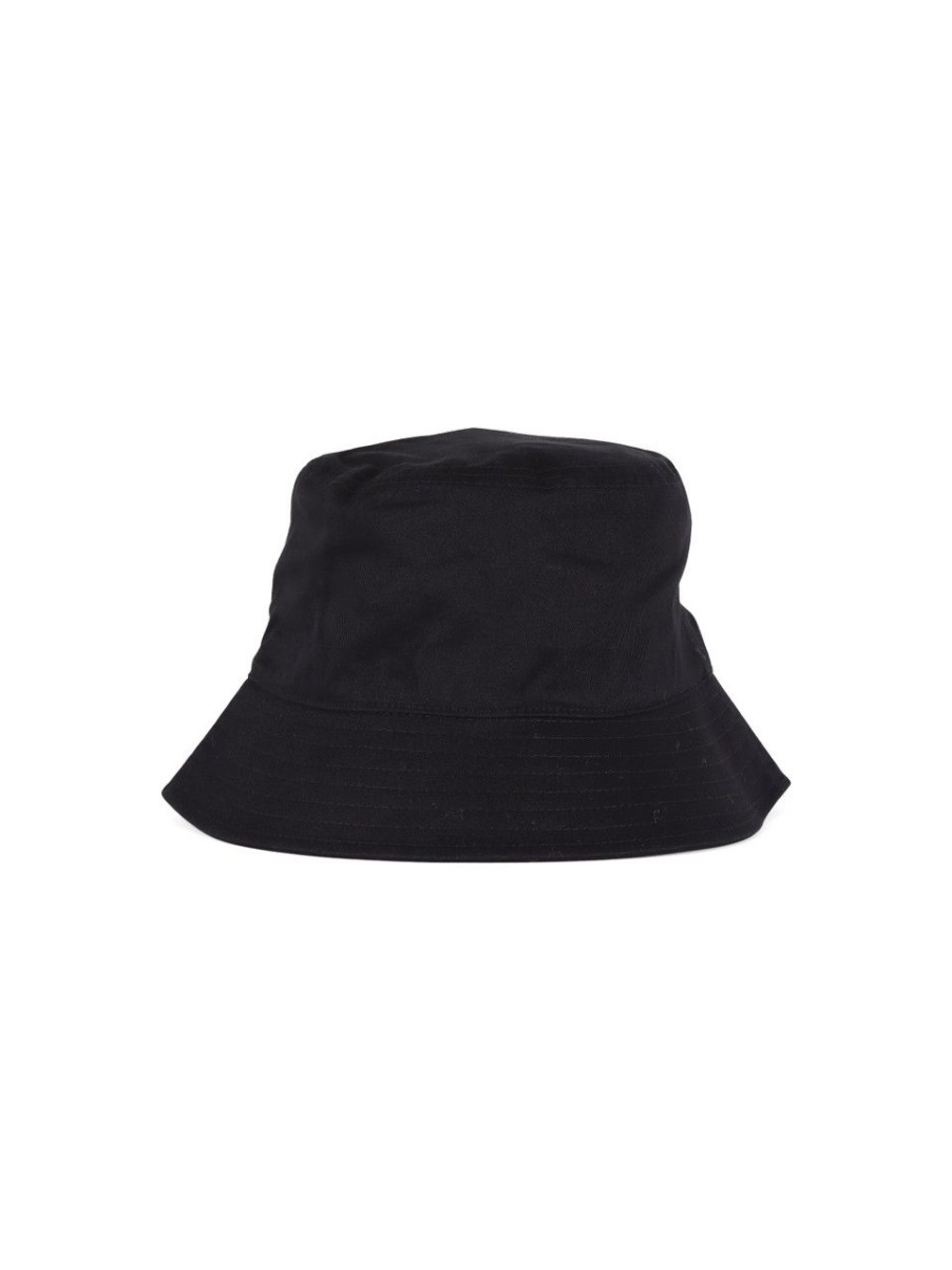 Donna CALVIN KLEIN JEANS | Cappello A Secchiello In Cotone Con Ricamo Logo Nero