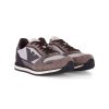 Uomo EMPORIO ARMANI | Sneakers In Pelle E Tessuto Con Patch Logo Marrone