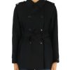 Donna TOMMY HILFIGER | Trench Tre Quarti In Cotone Blu Scuro