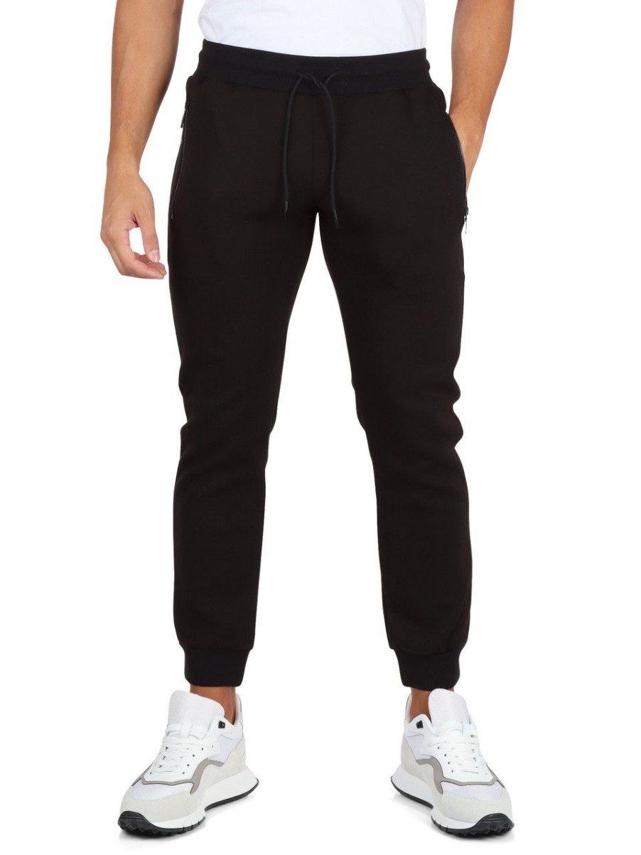 Uomo ANTONY MORATO | Pantalone Sportivo In Misto Viscose Con Patch Logo Nero