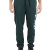 Uomo HUGO | Pantalone Sportivo In Cotone Garzato Con Scritta Logo Verde