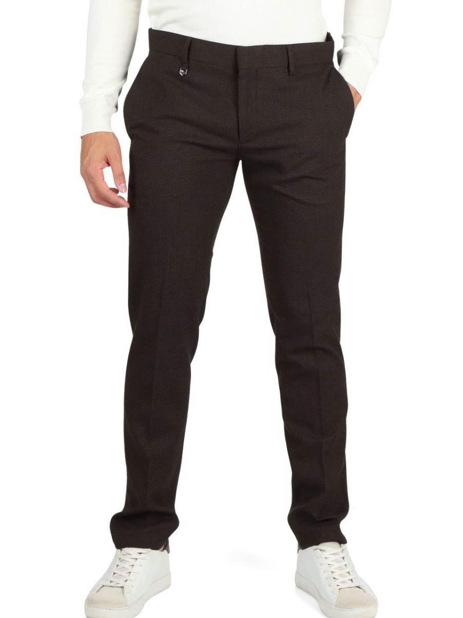 Uomo ANTONY MORATO | Pantalone In Misto Viscosa Bonnie Slim Fit Marrone