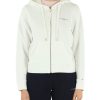 Donna TOMMY HILFIGER | Felpa Con Zip In Misto Cotone Garzato Bianco