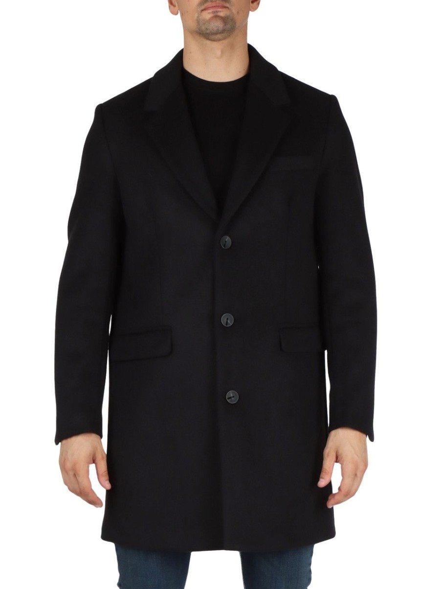 Uomo ANTONY MORATO | Cappotto In Misto Viscosa Russel Slim Fit Nero